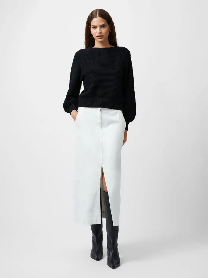 Woman Jumpers and Cardigans French Connection Lily Mozart Bishop Sleeve Jumper Black Woman Jumpers and Cardigans French Connection Lily Mozart Bishop Sleeve Jumper Black