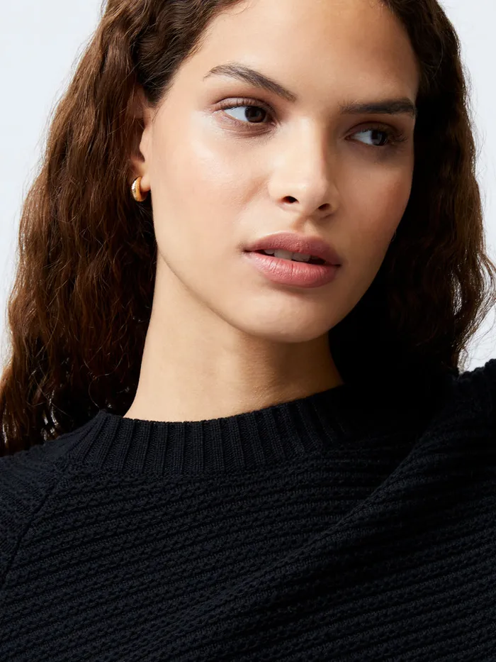 Woman Jumpers and Cardigans French Connection Lily Mozart Bishop Sleeve Jumper Black Woman Jumpers and Cardigans French Connection Lily Mozart Bishop Sleeve Jumper Black