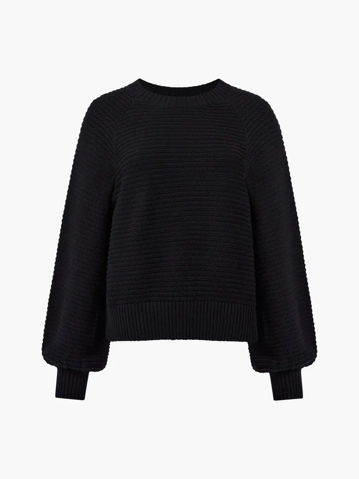 Woman Jumpers and Cardigans French Connection Lily Mozart Bishop Sleeve Jumper Black Woman Jumpers and Cardigans French Connection Lily Mozart Bishop Sleeve Jumper Black