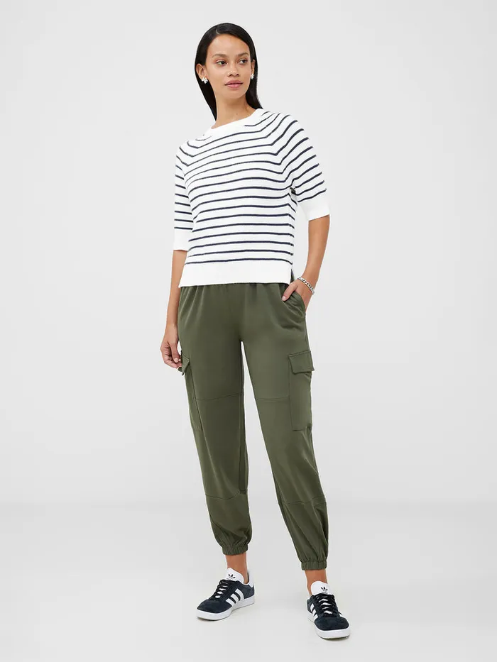 Woman Jumpers and Cardigans French Connection Lily Mozart Stripe Short Sleeve Jumper Summer Whiteutility Woman Jumpers and Cardigans French Connection Lily Mozart Stripe Short Sleeve Jumper Summer Whiteutility