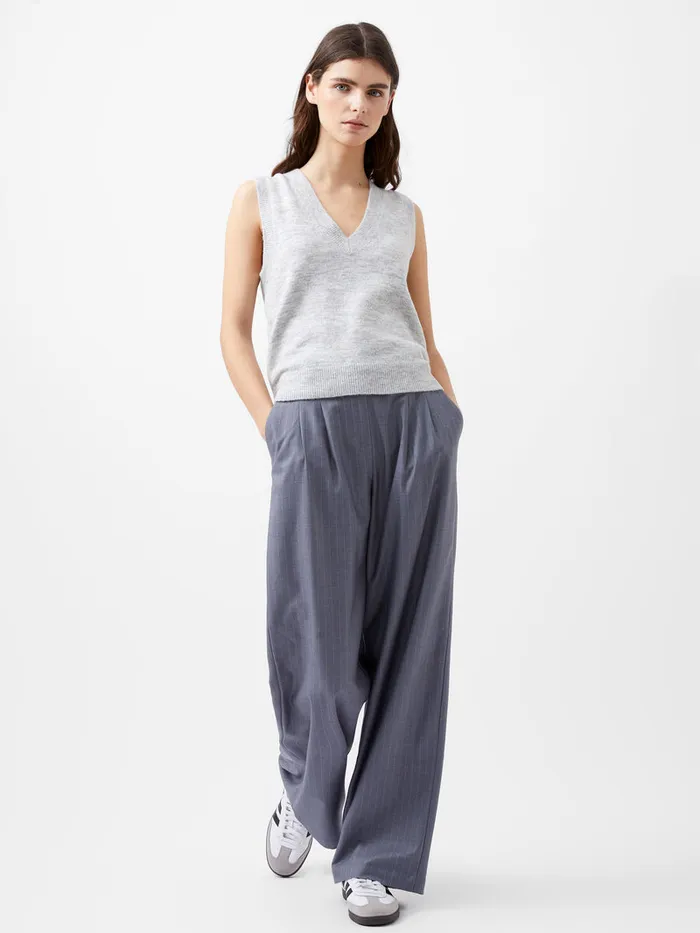 Woman Jumpers and Cardigans French Connection Morena Recycled Vest Dove Grey Mel Woman Jumpers and Cardigans French Connection Morena Recycled Vest Dove Grey Mel