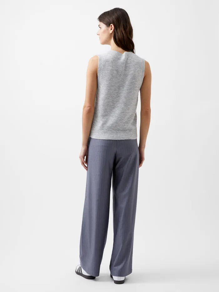 Woman Jumpers and Cardigans French Connection Morena Recycled Vest Dove Grey Mel Woman Jumpers and Cardigans French Connection Morena Recycled Vest Dove Grey Mel