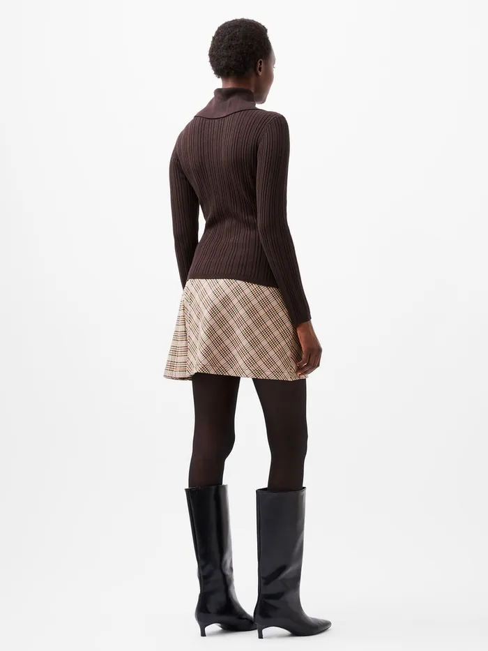 Woman Jumpers and Cardigans French Connection Nia Mari Long Sleeve Top Chocolate Ganache Woman Jumpers and Cardigans French Connection Nia Mari Long Sleeve Top Chocolate Ganache