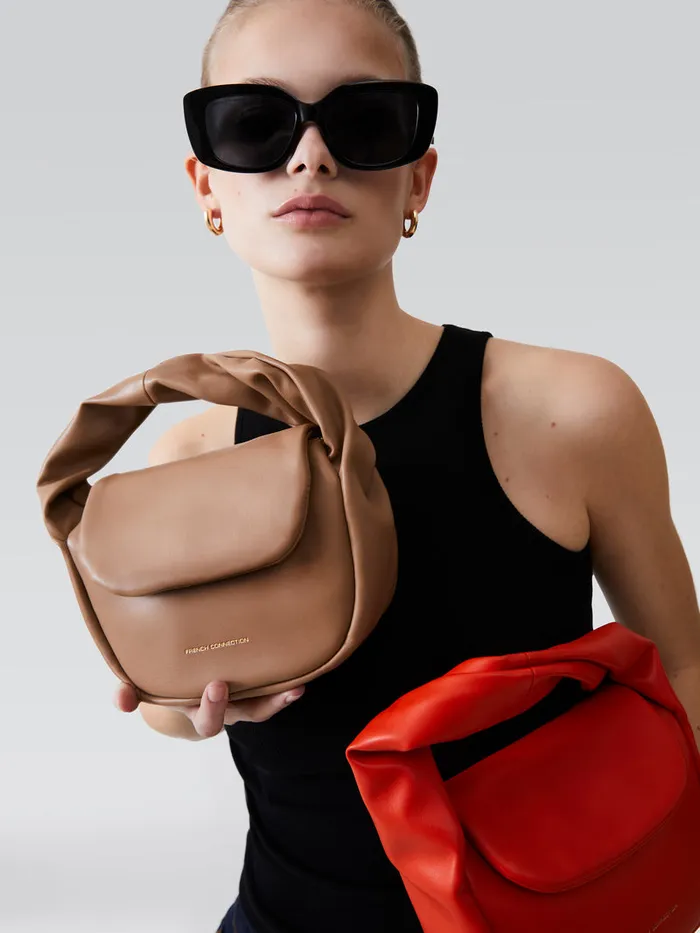 WomanMan Bags and Purses French Connection PU Mini Soft Handbag Tobacco Brown
