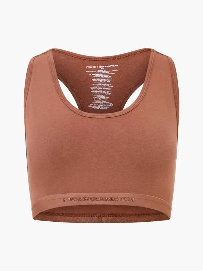 WomanMan Underwear and Socks French Connection Fc 2 Pack Crop Top Tonal Blacklight Brown WomanMan Underwear and Socks French Connection Fc 2 Pack Crop Top Tonal Blacklight Brown