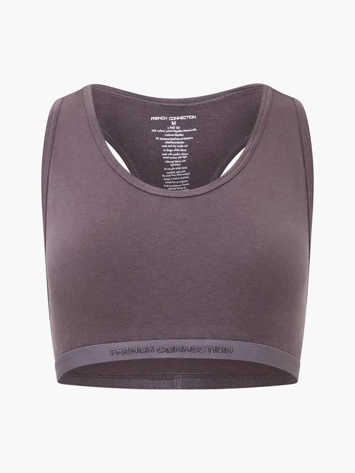 WomanMan Underwear and Socks French Connection Fc 2 Pack Crop Top Tonal Nudegrey Excalibur WomanMan Underwear and Socks French Connection Fc 2 Pack Crop Top Tonal Nudegrey Excalibur