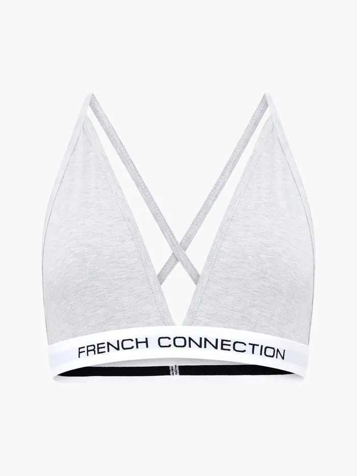 WomanMan Underwear and Socks French Connection Fc 2 Pack Logo Bralette Blackgrey
