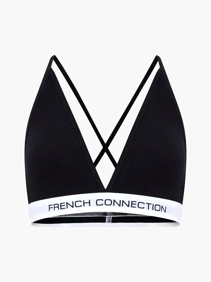 WomanMan Underwear and Socks French Connection Fc 2 Pack Logo Bralette Blackgrey