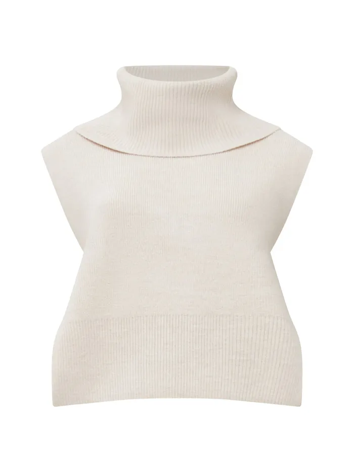 Woman Scarves French Connection Knitted Cloak Oatmeal
