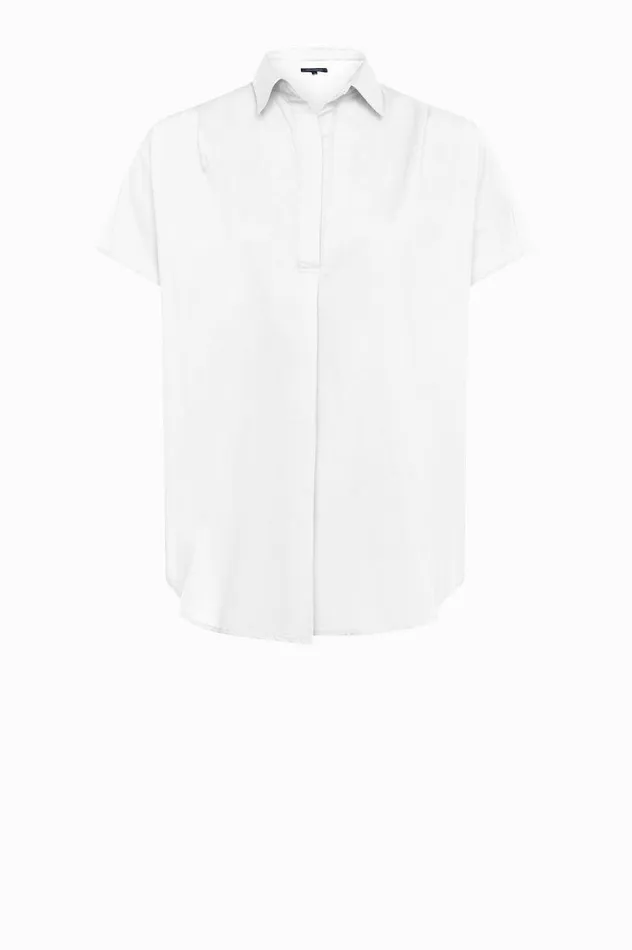 Woman Shirts French Connection Rhodes Poplin Sleeveless Popover Shirt Linen White