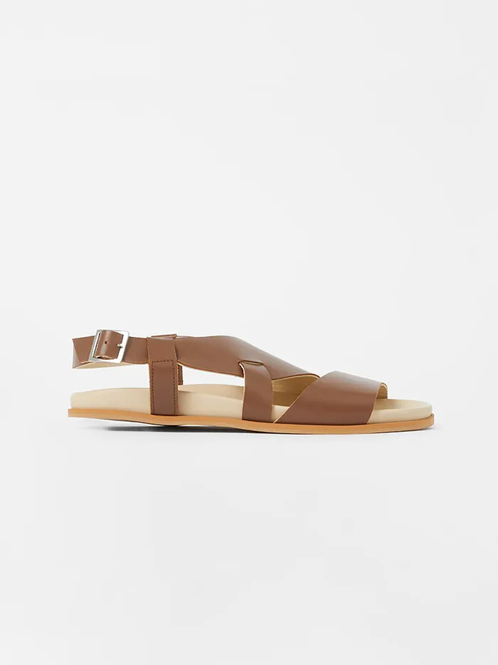 Woman Shoes French Connection SW X Branca Asymmetric Footbed Sandals Brown
