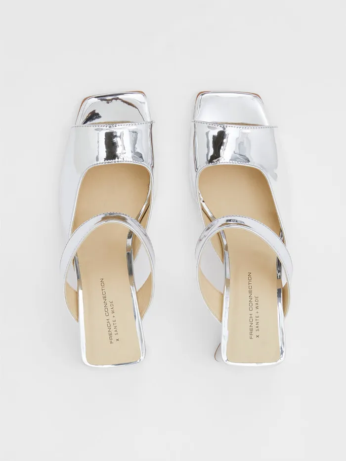 Woman Shoes French Connection Sadie Mirror Metallic Heels Mirror Metallic Woman Shoes French Connection Sadie Mirror Metallic Heels Mirror Metallic