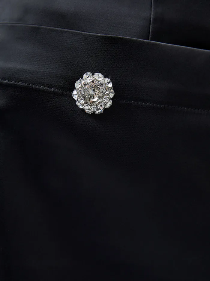 Woman Skirts and Shorts French Connection Carey Satin Embellished Pocket Mini Skirt Black Woman Skirts and Shorts French Connection Carey Satin Embellished Pocket Mini Skirt Black