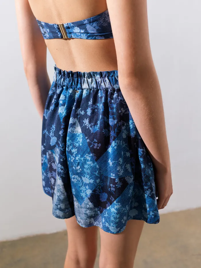 Woman Skirts and Shorts French Connection Denim Beach Shorts Blue Woman Skirts and Shorts French Connection Denim Beach Shorts Blue