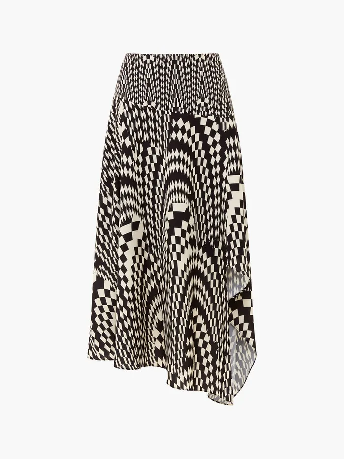 Woman Skirts and Shorts French Connection Fern Arie Crepe Asymmetrical Skirt Classic Creamblackout Woman Skirts and Shorts French Connection Fern Arie Crepe Asymmetrical Skirt Classic Creamblackout