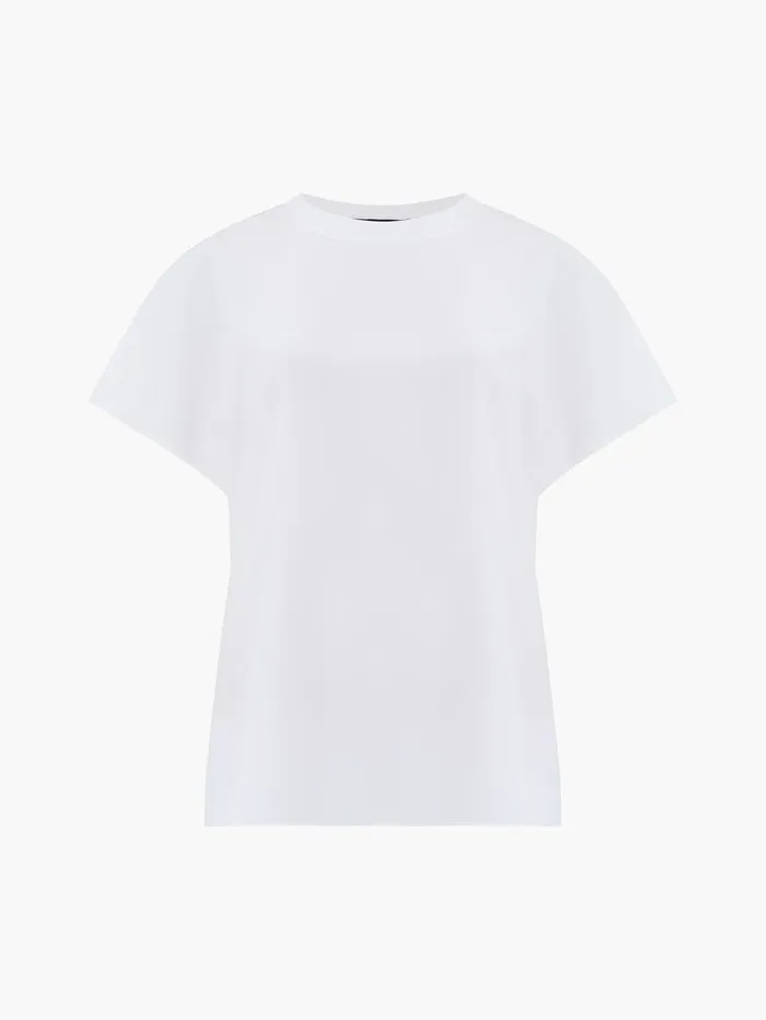 Woman Tops French Connection Caprina Recycled Crepe Crew Neck Top Winter White