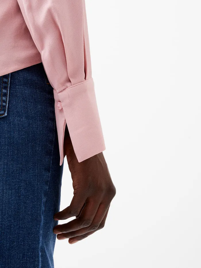 Woman Tops French Connection Cecile Crepe Pin Tucks Shirt Sweet Pink Woman Tops French Connection Cecile Crepe Pin Tucks Shirt Sweet Pink
