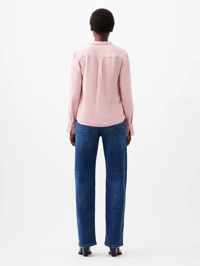 Woman Tops French Connection Cecile Crepe Pin Tucks Shirt Sweet Pink Woman Tops French Connection Cecile Crepe Pin Tucks Shirt Sweet Pink