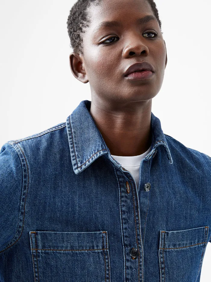 Woman Tops French Connection Finley Denim Long Sleeve Shirt Vintage Woman Tops French Connection Finley Denim Long Sleeve Shirt Vintage