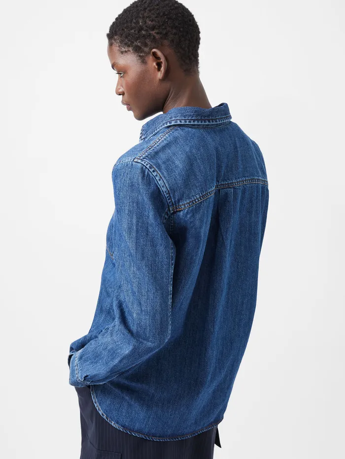 Woman Tops French Connection Finley Denim Long Sleeve Shirt Vintage Woman Tops French Connection Finley Denim Long Sleeve Shirt Vintage
