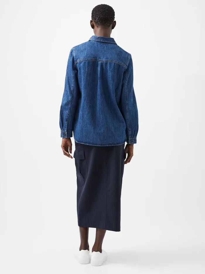 Woman Tops French Connection Finley Denim Long Sleeve Shirt Vintage Woman Tops French Connection Finley Denim Long Sleeve Shirt Vintage