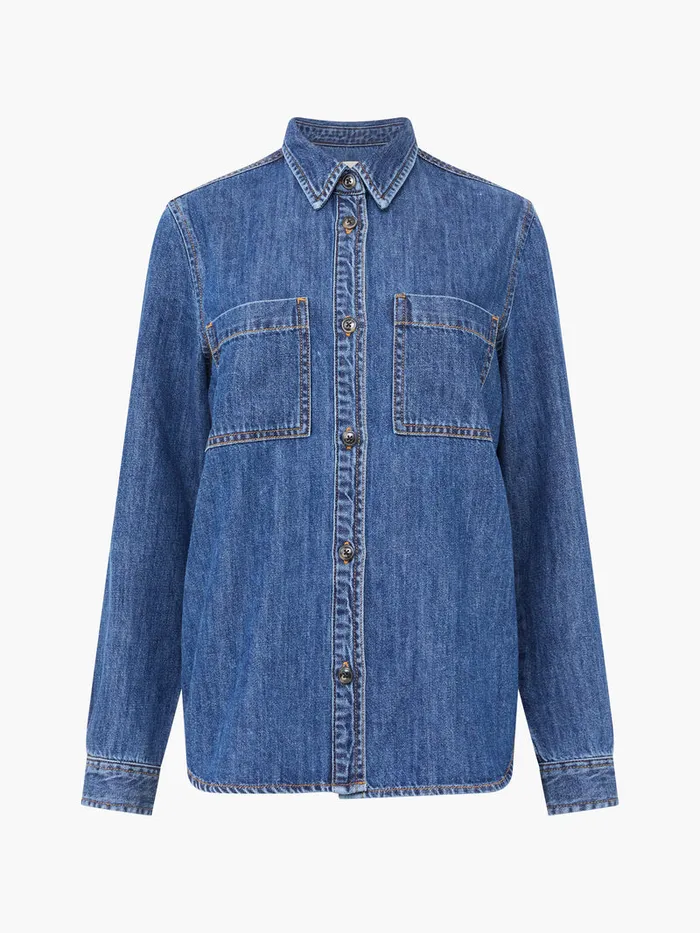 Woman Tops French Connection Finley Denim Long Sleeve Shirt Vintage Woman Tops French Connection Finley Denim Long Sleeve Shirt Vintage