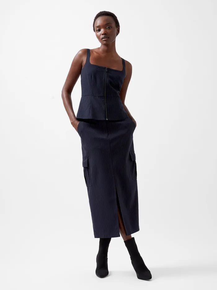 Woman Tops French Connection Hailey Pinstripe Strappy Top Marine Woman Tops French Connection Hailey Pinstripe Strappy Top Marine