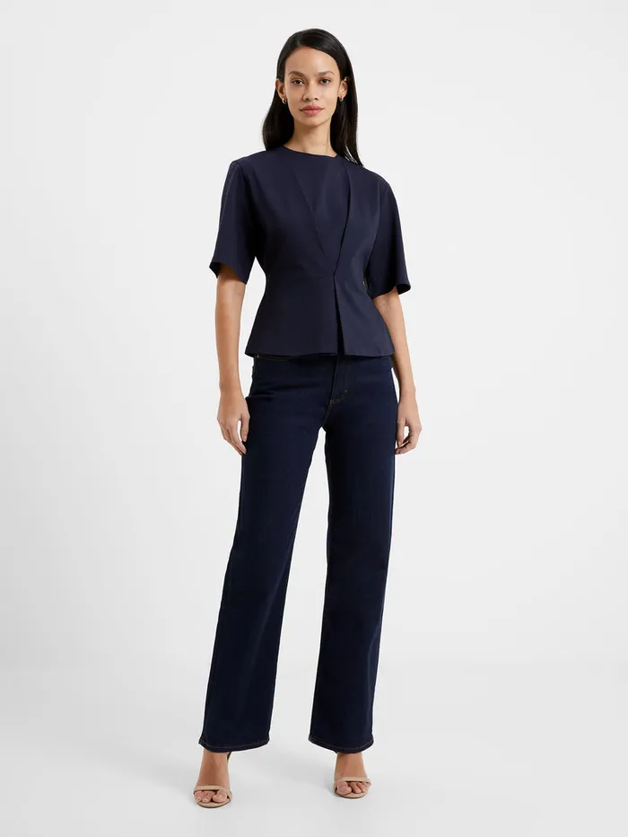Woman Tops French Connection Pearl Top Utility Blue Woman Tops French Connection Pearl Top Utility Blue