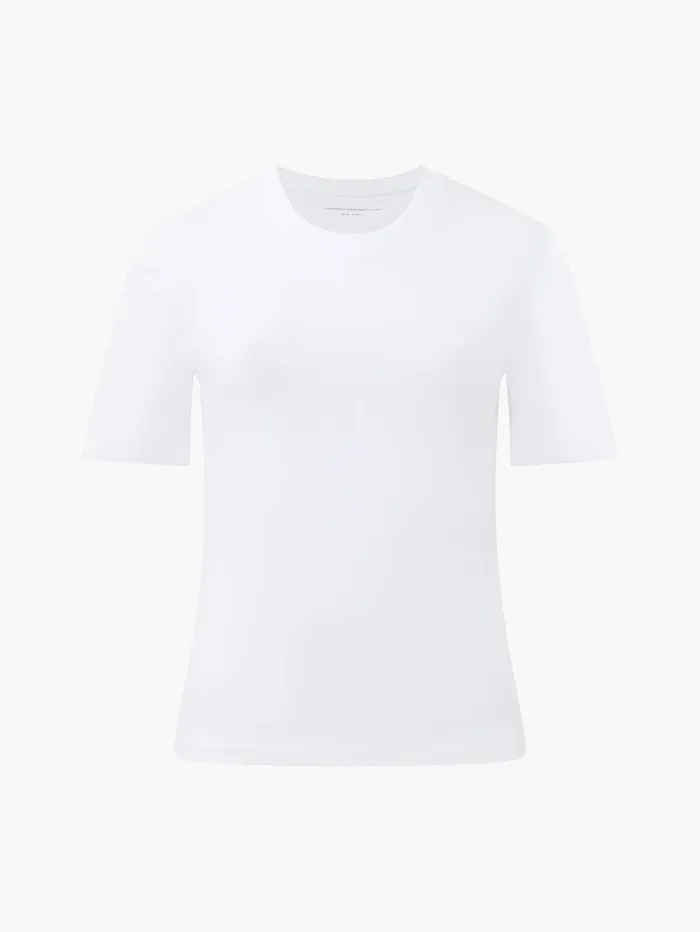 Woman Tops French Connection Rallie Cotton Crew Neck TShirt Linen White Woman Tops French Connection Rallie Cotton Crew Neck TShirt Linen White
