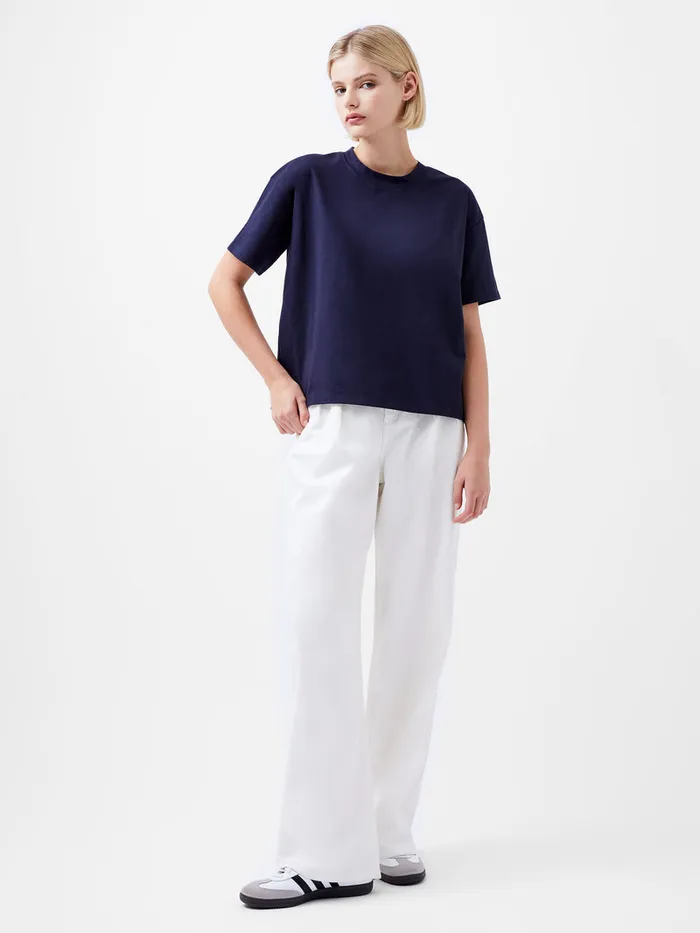 Woman Tops French Connection Rallie Cotton Short Sleeve TShirt Marine Woman Tops French Connection Rallie Cotton Short Sleeve TShirt Marine