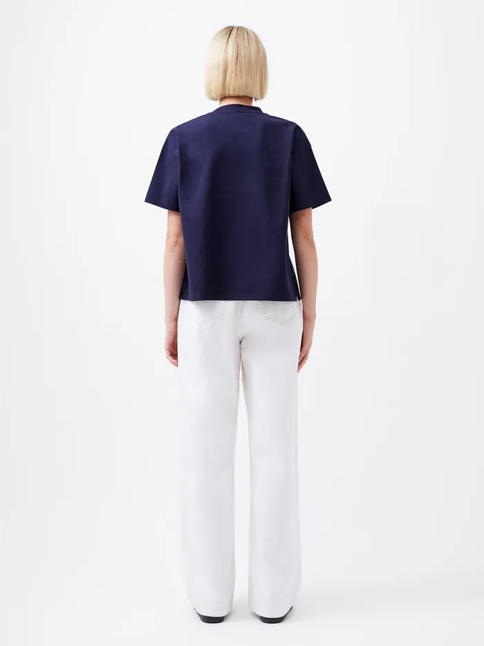 Woman Tops French Connection Rallie Cotton Short Sleeve TShirt Marine Woman Tops French Connection Rallie Cotton Short Sleeve TShirt Marine