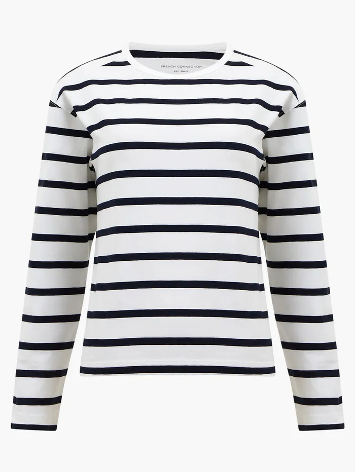 Woman Tops French Connection Rallie Stripe Slash Neck Top Summer Whitemarine Woman Tops French Connection Rallie Stripe Slash Neck Top Summer Whitemarine