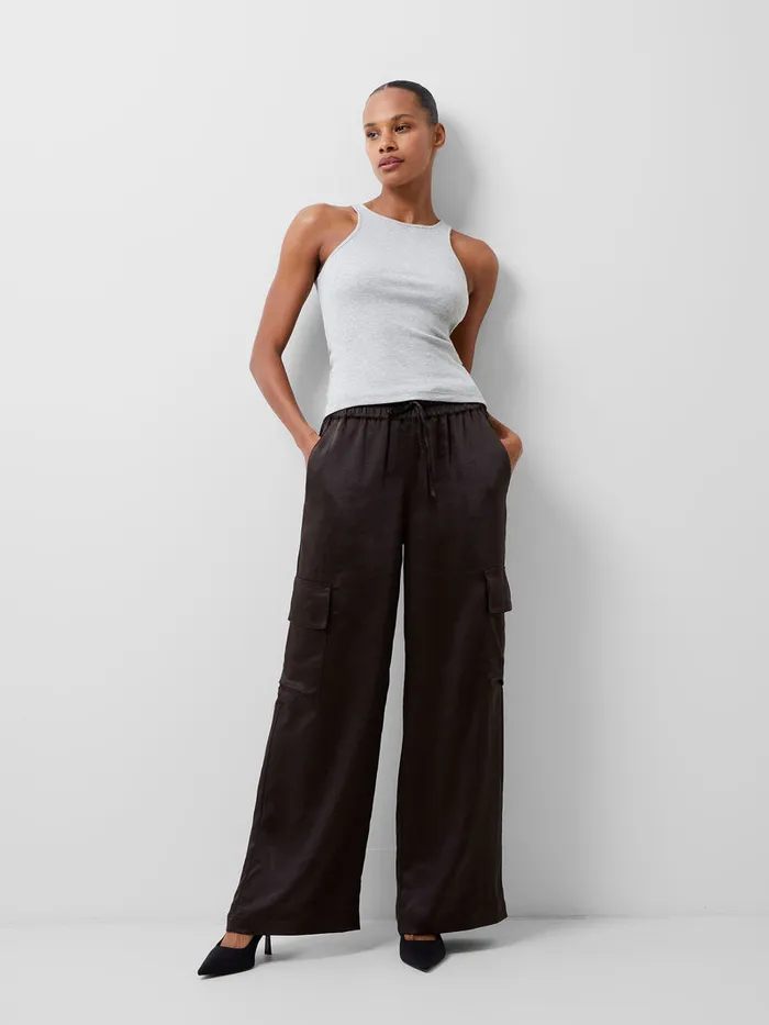 Woman Tops French Connection Rassia Sheryle Ribbed Tank Top Grey Mel