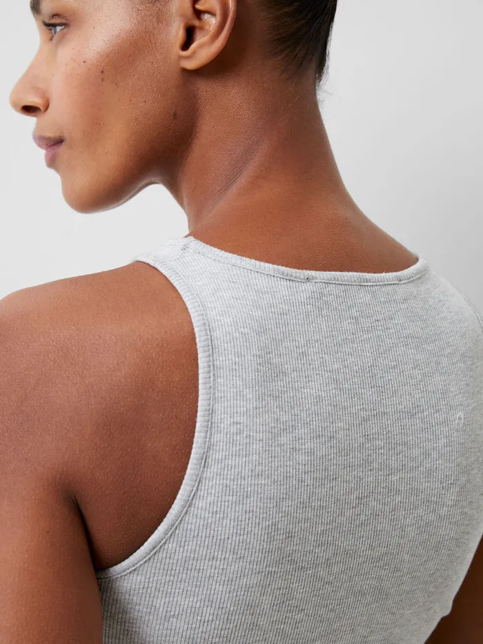 Woman Tops French Connection Rassia Sheryle Ribbed Tank Top Grey Mel Woman Tops French Connection Rassia Sheryle Ribbed Tank Top Grey Mel