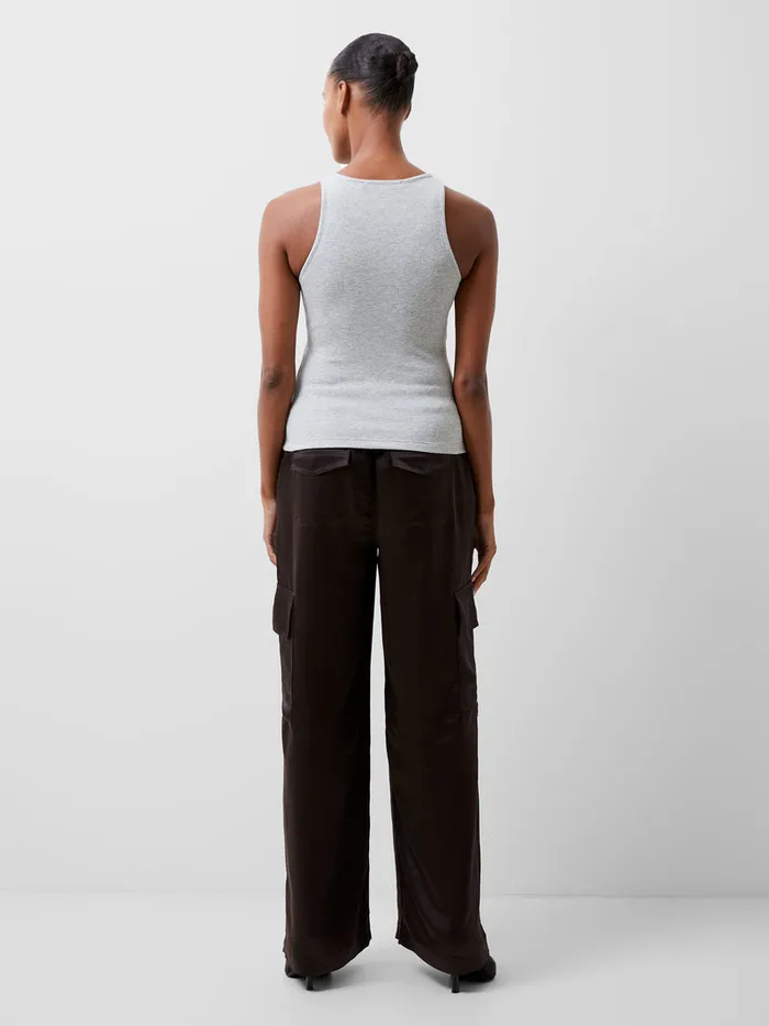 Woman Tops French Connection Rassia Sheryle Ribbed Tank Top Grey Mel Woman Tops French Connection Rassia Sheryle Ribbed Tank Top Grey Mel