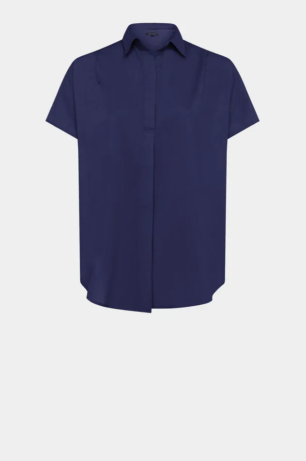 Woman Tops French Connection Rhodes Poplin Sleeveless Popover Shirt Indigo Woman Tops French Connection Rhodes Poplin Sleeveless Popover Shirt Indigo