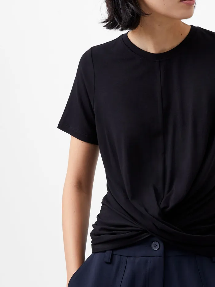 Woman Tops French Connection Rianna Twist Jersey Top Blackout