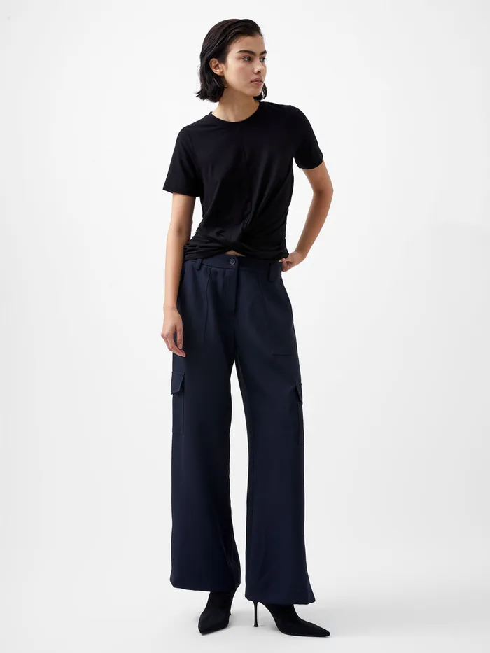 Woman Tops French Connection Rianna Twist Jersey Top Blackout