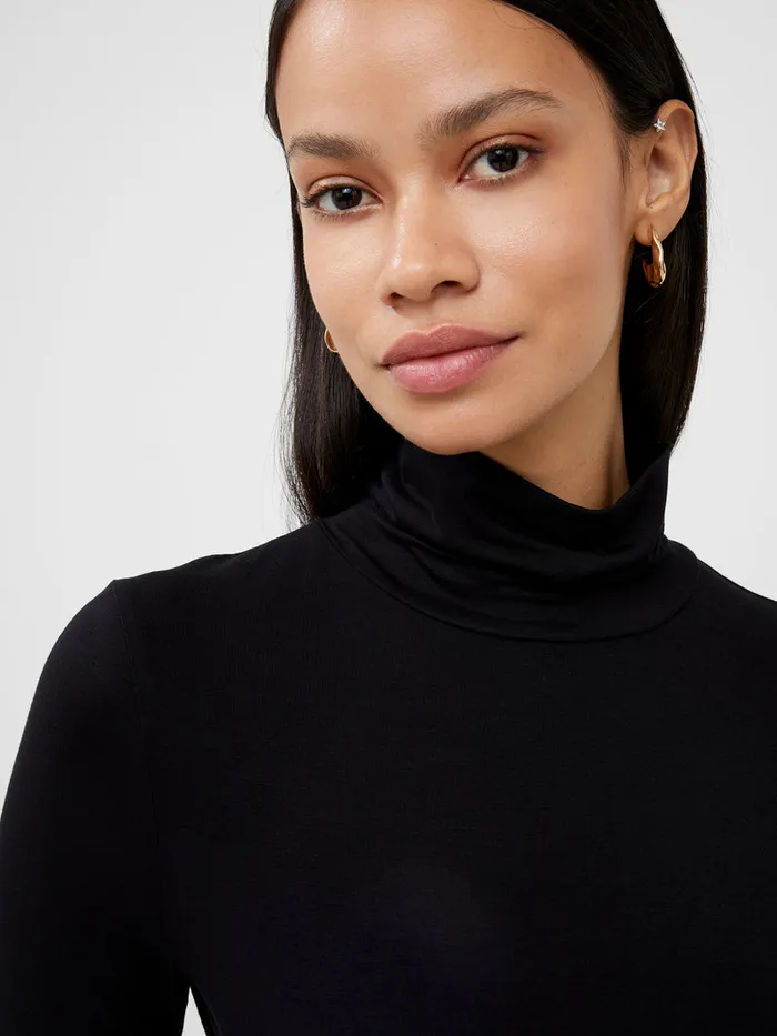 Woman Tops French Connection Venitia Jersey Split Cuff Top Black