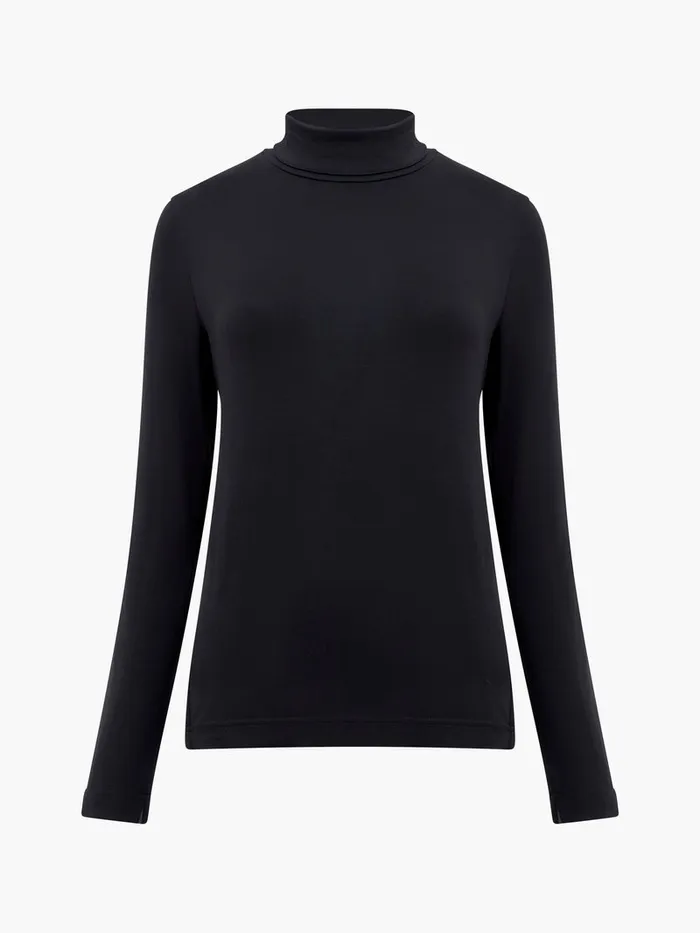 Woman Tops French Connection Venitia Jersey Split Cuff Top Black