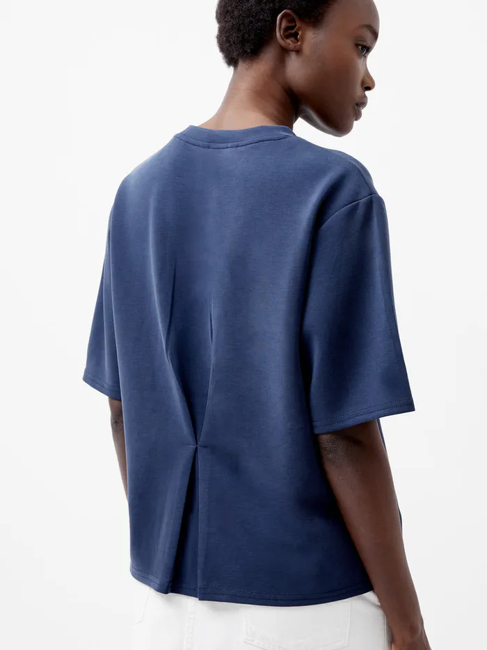 Woman Tops French Connection Wren Short Sleeve Pinched TShirt Midnight Blue