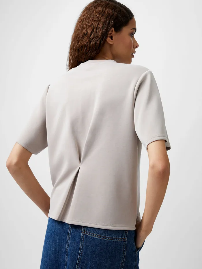 Woman Tops French Connection Wren Short Sleeve Pinched TShirt Washed Macchiato Woman Tops French Connection Wren Short Sleeve Pinched TShirt Washed Macchiato