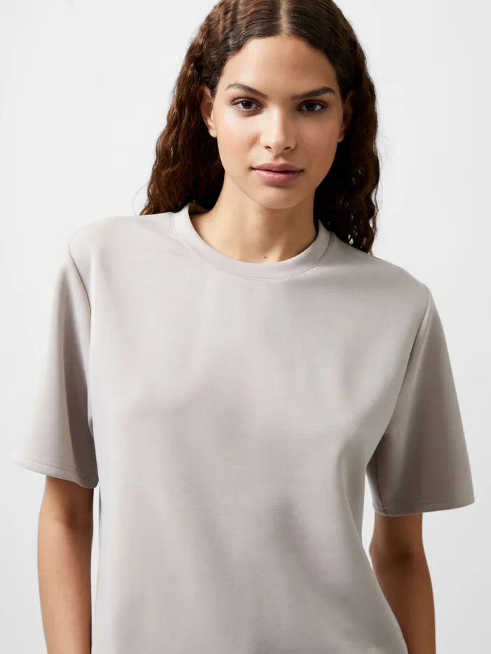 Woman Tops French Connection Wren Short Sleeve Pinched TShirt Washed Macchiato Woman Tops French Connection Wren Short Sleeve Pinched TShirt Washed Macchiato