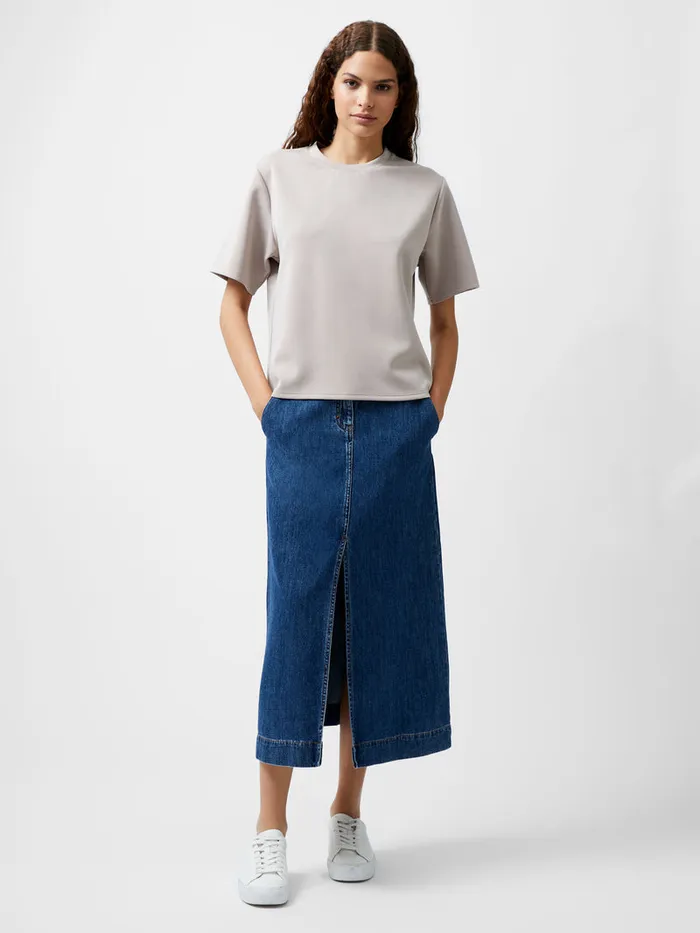 Woman Tops French Connection Wren Short Sleeve Pinched TShirt Washed Macchiato Woman Tops French Connection Wren Short Sleeve Pinched TShirt Washed Macchiato