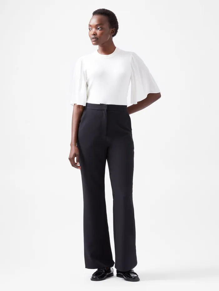 Woman Trousers French Connection Azra Twill Trousers Blackout