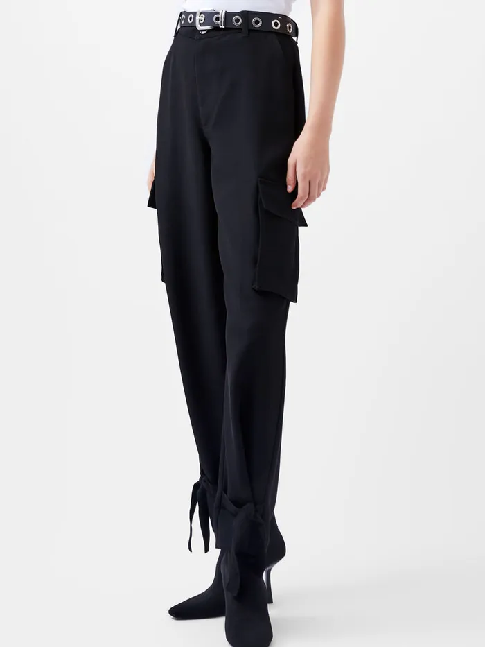 Woman Trousers French Connection Bella Twill Trousers Blackout