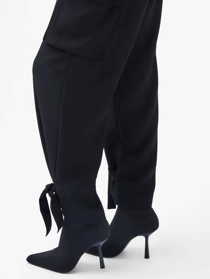 Woman Trousers French Connection Bella Twill Trousers Blackout