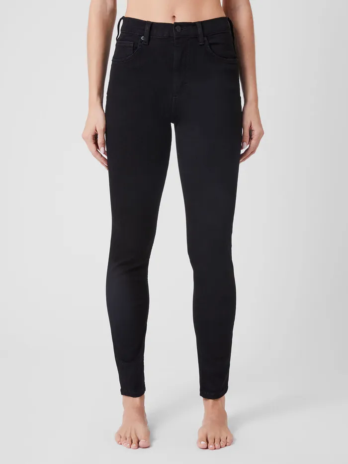 Woman Trousers French Connection Soft Stretch Denim High Rise Skinny Jeans 30 Inch Black Woman Trousers French Connection Soft Stretch Denim High Rise Skinny Jeans 30 Inch Black