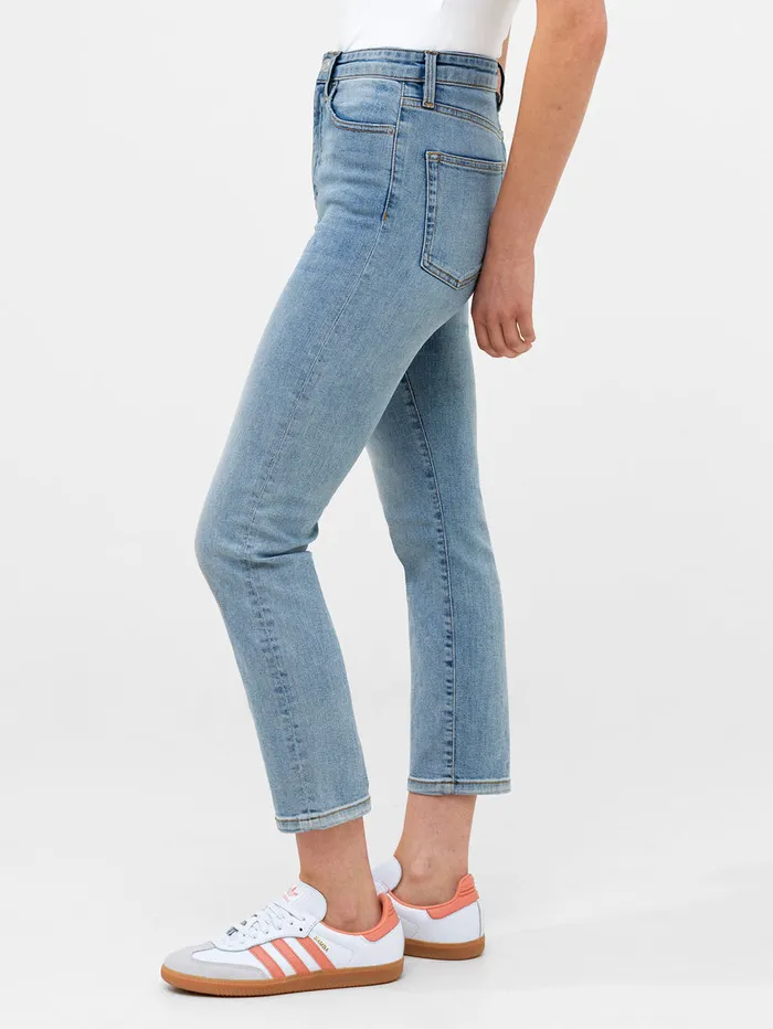 Woman Trousers French Connection Stretch Denim Cigarette Fit Ankle Length Jeans 28 Inch Bleach Wash