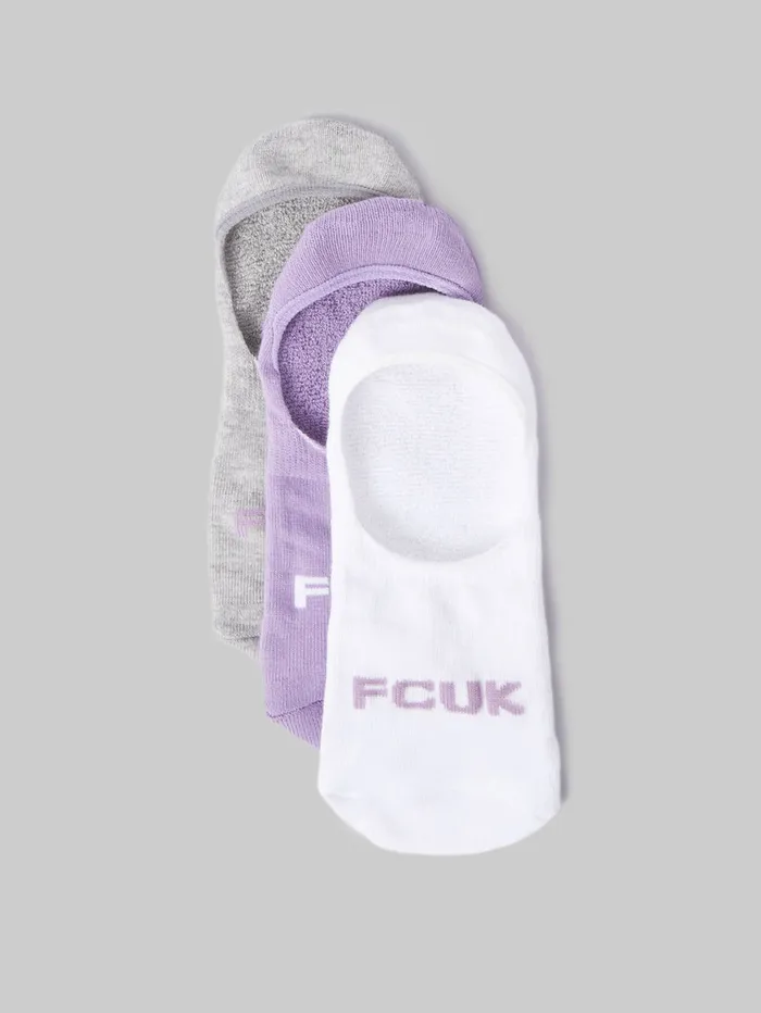 Woman Underwear and Socks French Connection FCUK 3 Pack Invisible Socks Multi 4 Woman Underwear and Socks French Connection FCUK 3 Pack Invisible Socks Multi 4